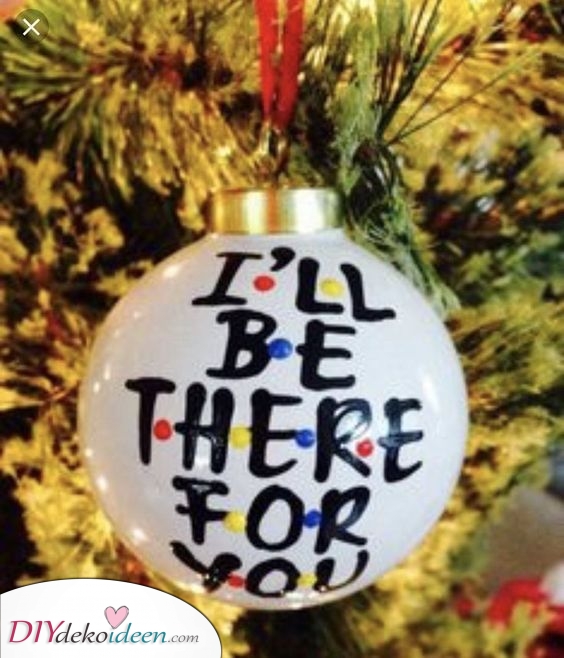 Ein wunderschöner Weihnachtsbaumschmuck, inspiriert von Friends
