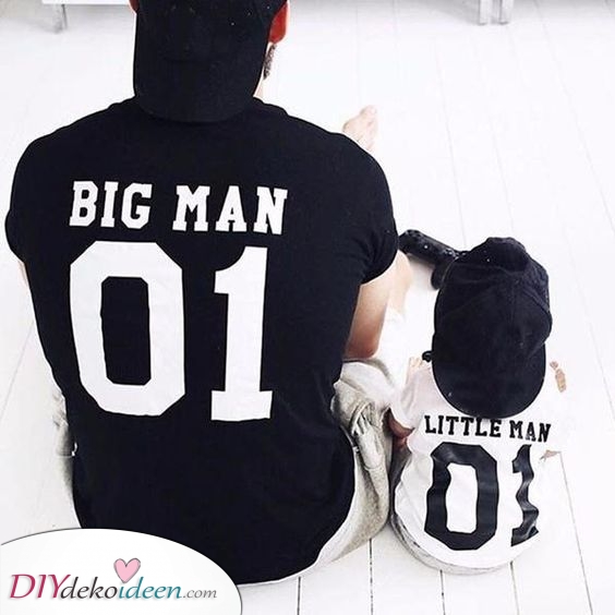 Kleiner Mann und großer Mann – Passende Shirts