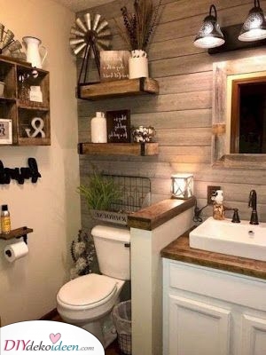 Rustikale Badezimmer Ideen im Landhausstil